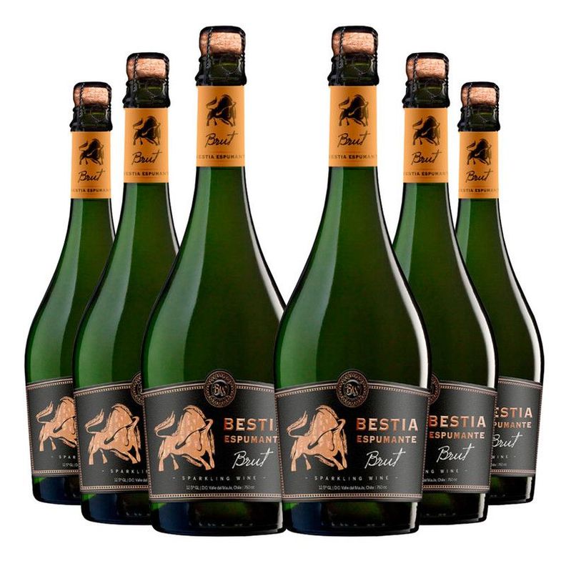 6 Espumantes Bestia Negra Brut Amarillo