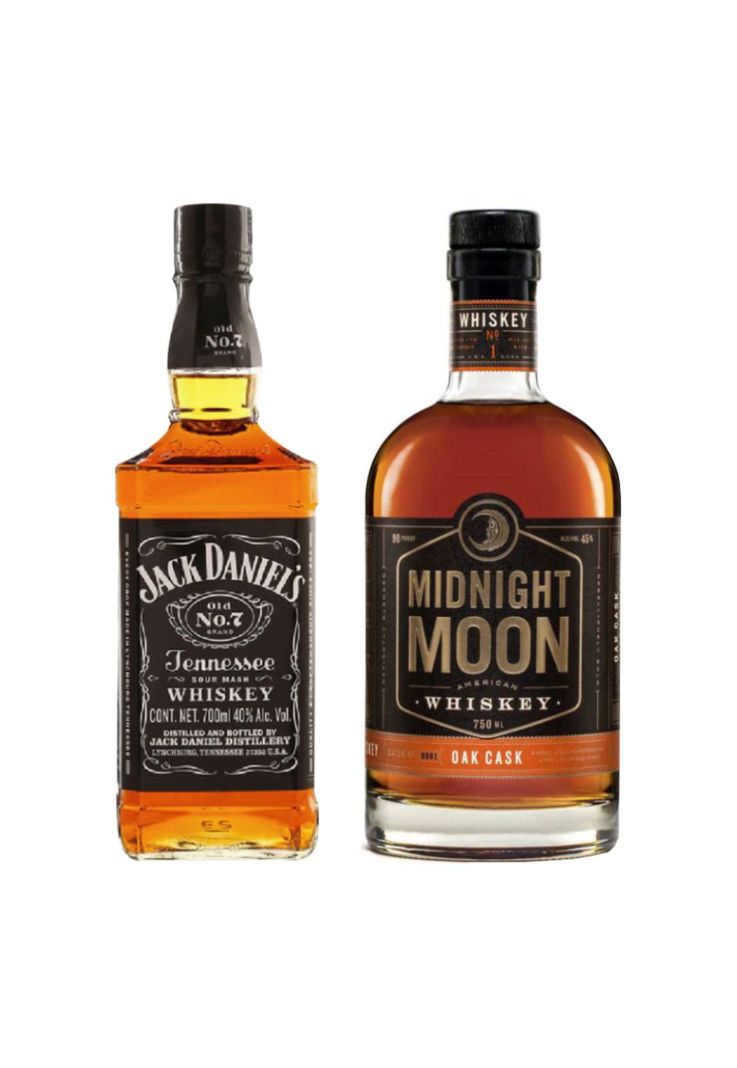 2 Whisky Mix Bourbon: 1 Jack Daniels 7 + 1 Midnigh Moon Osk-0