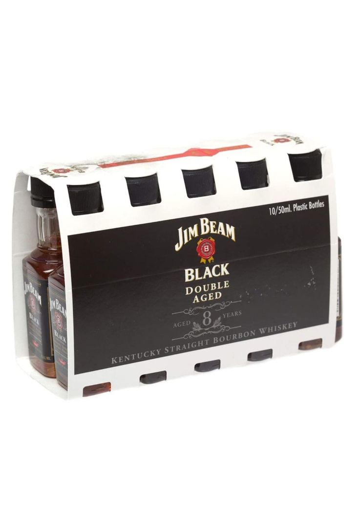 10 Jim Beam Black, Bourbon (50 ml) Dorado