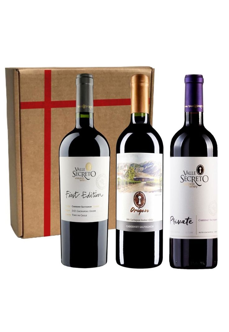 3 Vinos Mix Secreto Cabernet. Rojo