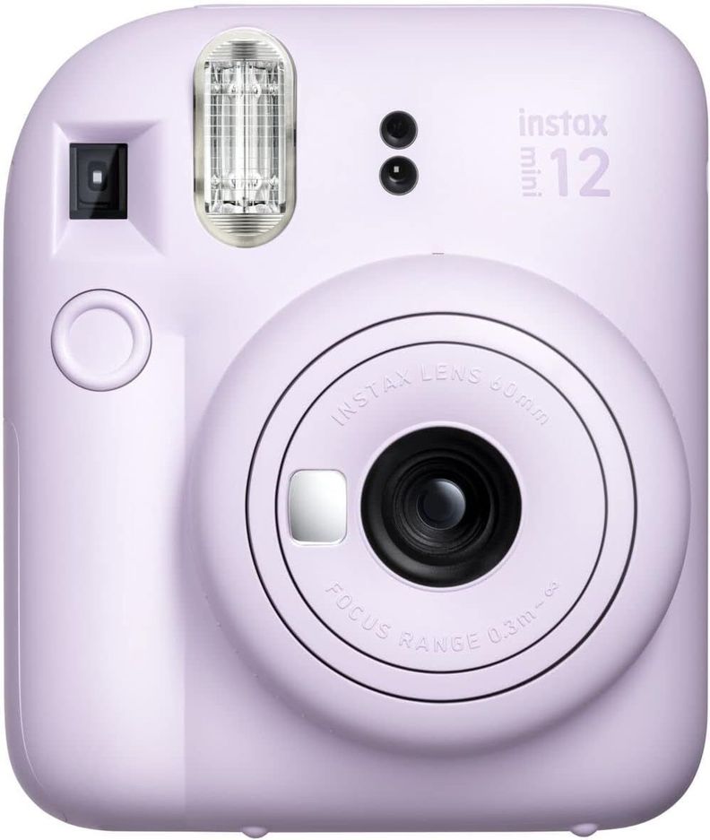 SET COMPLETO CÁMARA FUJIFILM INSTAX MINI 12 LILA +20 PELÍCULAS +ACCESORIOS-0