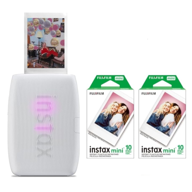 Impresora de Fotos Instantánea Fujifilm Instax Mini Link 3 Blanca + 20 Film-0