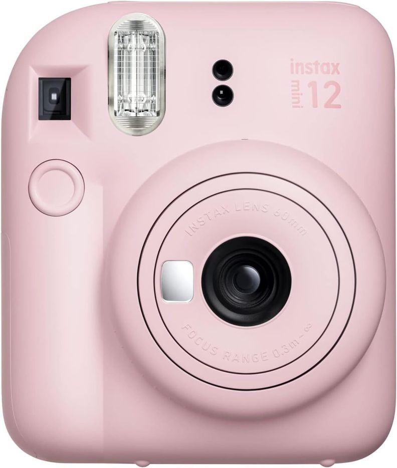 SET COMPLETO CÁMARA FUJIFILM INSTAX MINI 12 ROSADA +20 PELÍCULAS +ACCESORIOS-1
