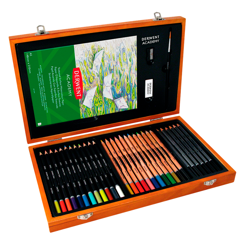 Set de Lapices de Colores Caja de Madera 35PZ DerwentAcademy-0