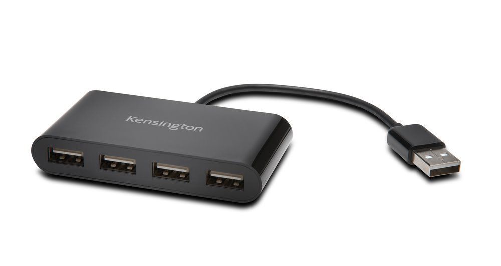 Hub Adaptador USB 2.0 - 4 Puertos Negro Kensington-1