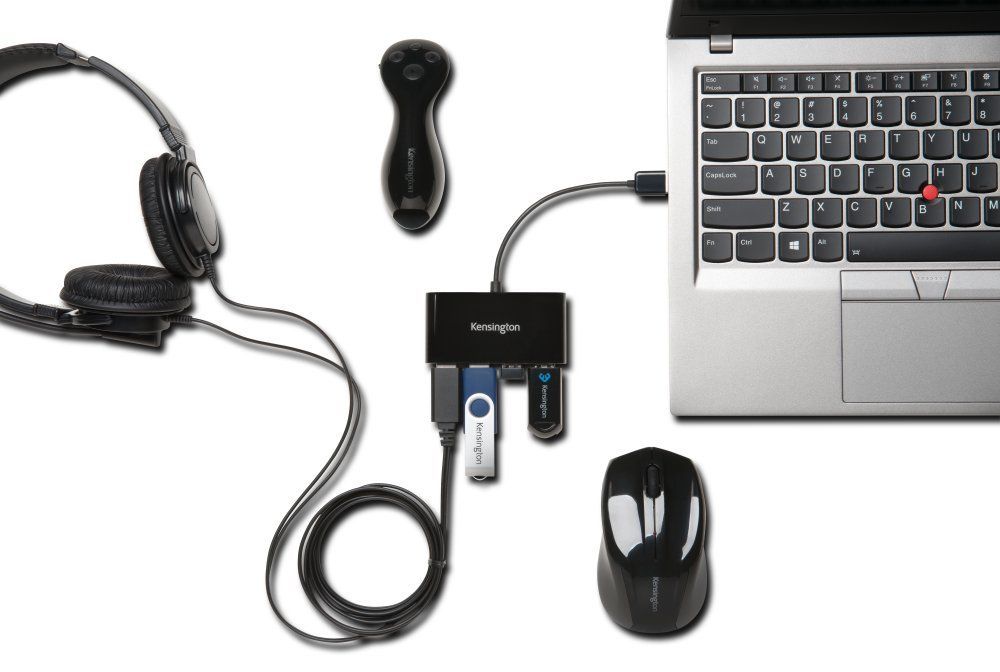 Hub Adaptador USB 2.0 - 4 Puertos Negro Kensington-2