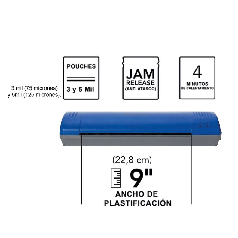Plastificadora de Papel A4 Inspire Plus Azul Swingline-1
