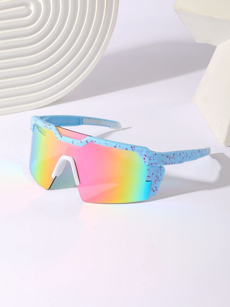 Polasup lentes deportivas ciclismo mujer gafas unisex proteccion uv400 hombre bicicleta correr Rosado
