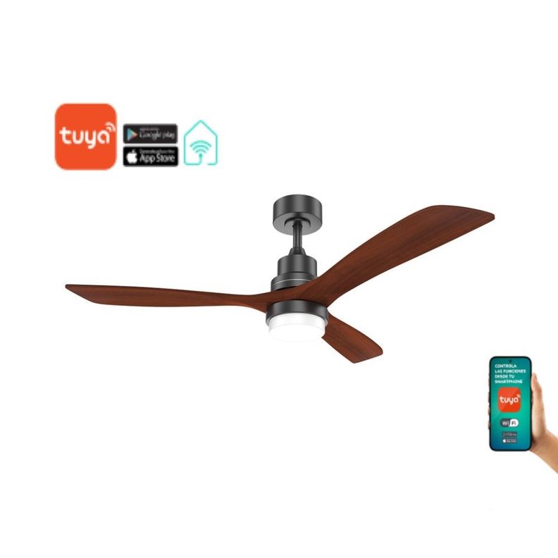 Ventilador de Techo con Luz y Wifi Heimat 138 Diametro-1