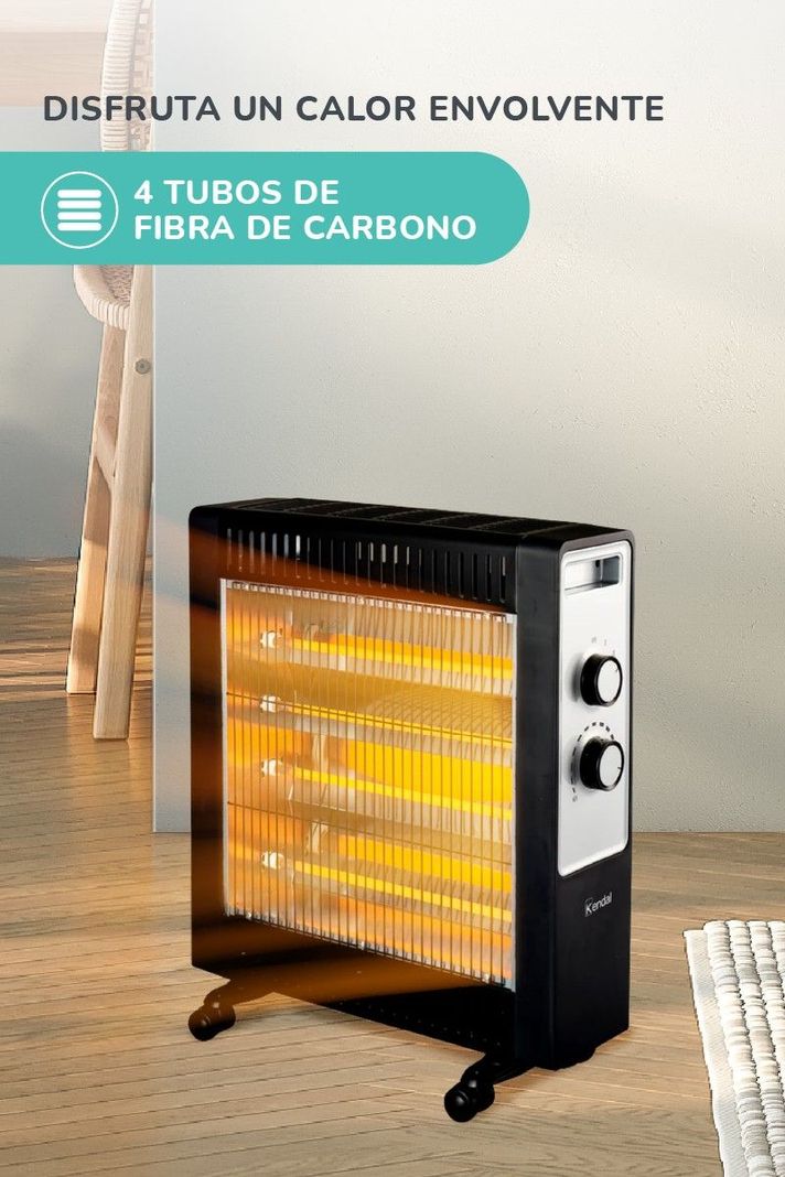Estufa Calefactor Fibra de Carbono Kendal KNSB-220-6