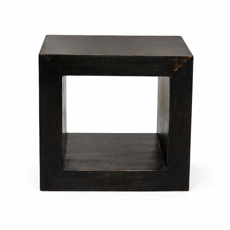 Mesa Lateral Kanha de madera reciclada. Importado de India Cafe