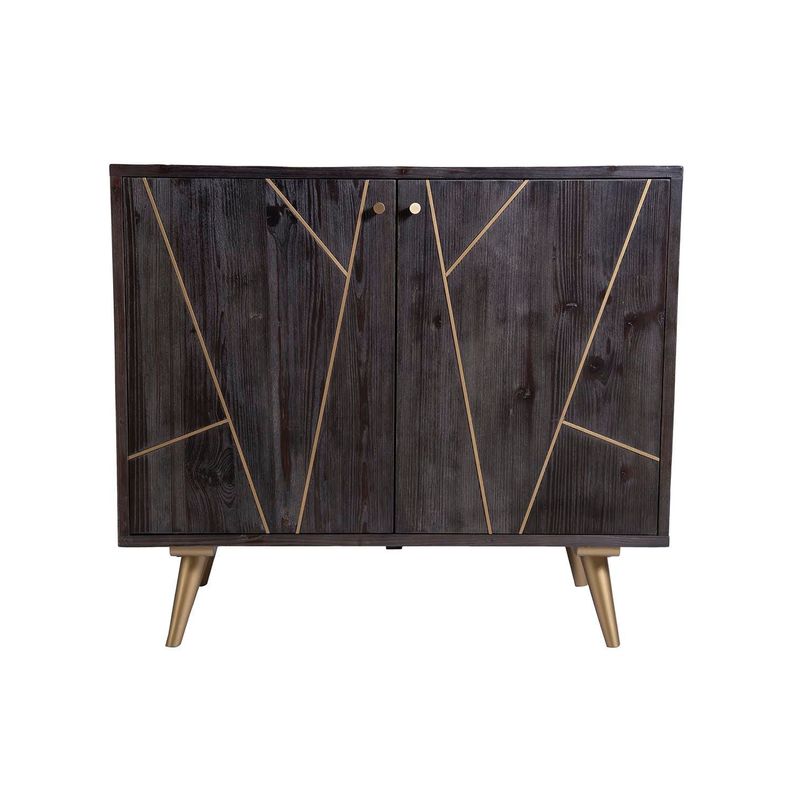 Comoda mong de madera negra 102x90-0