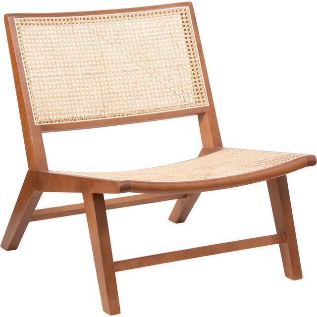 Sitial Futra de madera de Haya y Ratan. Cafe