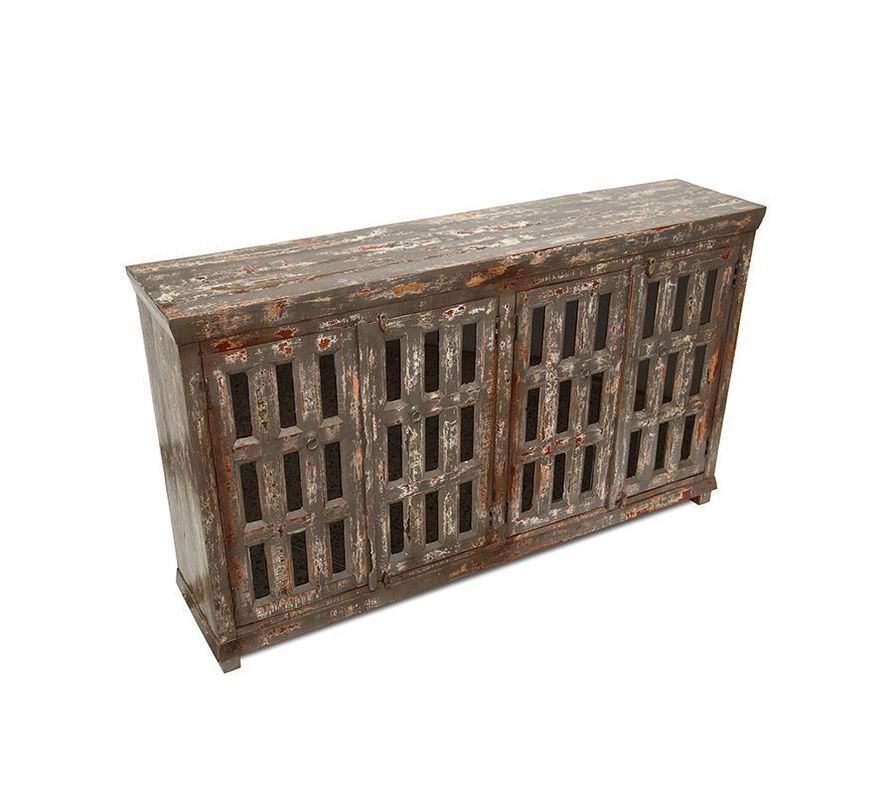  Bengala Gris de madera reciclada con un envejecido color gris-3