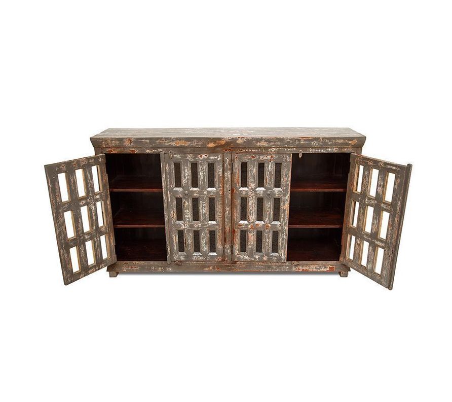  Bengala Gris de madera reciclada con un envejecido color gris-4