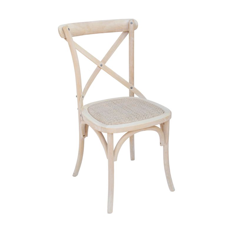 Pack 2 unidades Silla comedor Crossback blanca-1