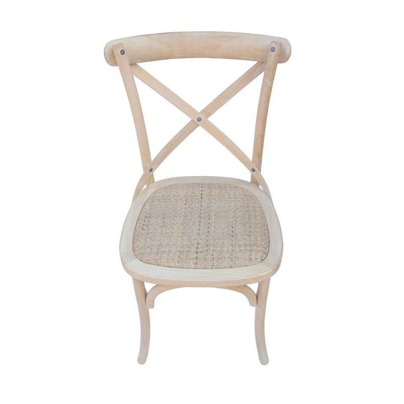 Pack 2 unidades Silla comedor Crossback blanca-3