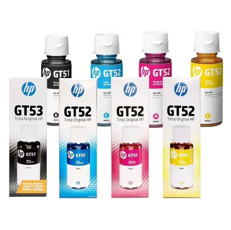 Pack Tintas HP GT52 (C-M-Y) + GT53 (negro)-1