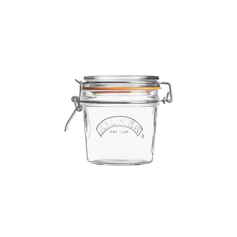 Frasco Redondo con cierre Clip 0.35Lt Transparente