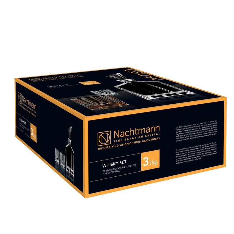 Botella Whisky y dos vasos Whisky Aspen Transparente