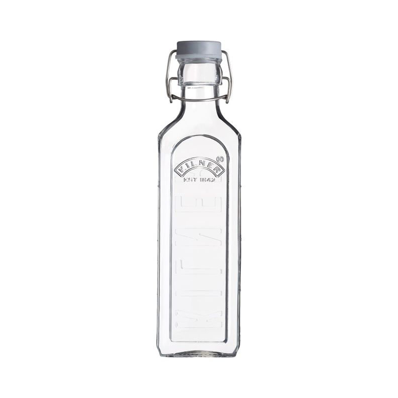 Botella Kilner Tapa Gris Cierre Clip 0.6Lt Transparente