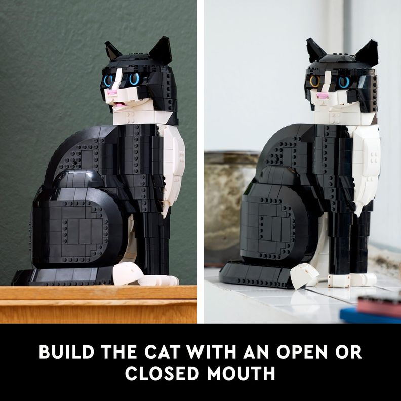 Set de construcción LEGO Ideas Tuxedo Cat 21349 para adultos-4