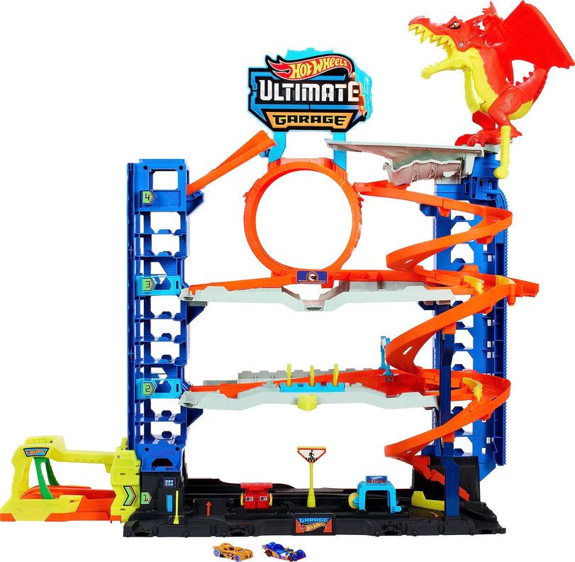 Playset Hot Wheels City Ultimate Garage con 2 coches y 50 coches-0