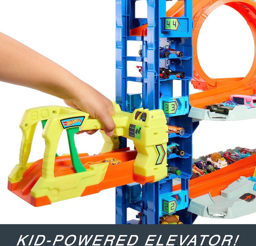 Playset Hot Wheels City Ultimate Garage con 2 coches y 50 coches-3