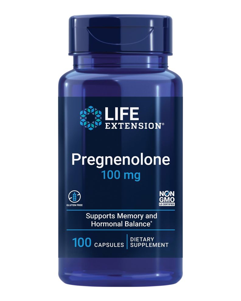 Suplemento Life Extension Pregnenolona 100 mg 100 cápsulas-0