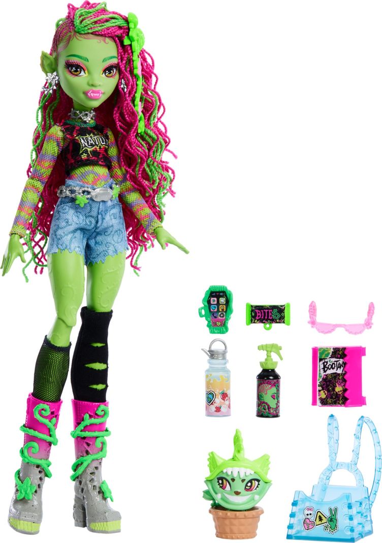 Muñeca Venus McFlytrap de Monster High con mascota Plant Monster-0