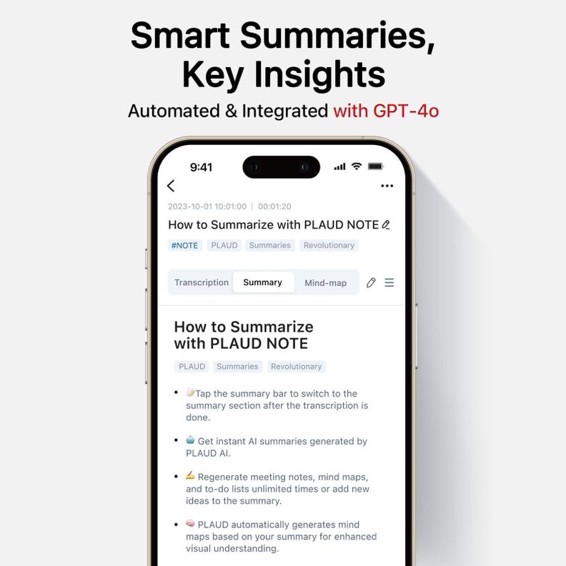 Grabadora de voz AI PLAUD Note con funda de 64 GB de memoria en 57 idiomas-2