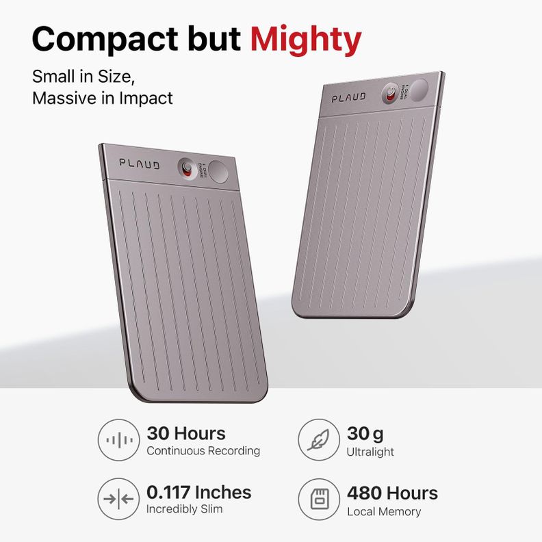 Grabadora de voz AI PLAUD Note con funda de 64 GB de memoria en 57 idiomas-5
