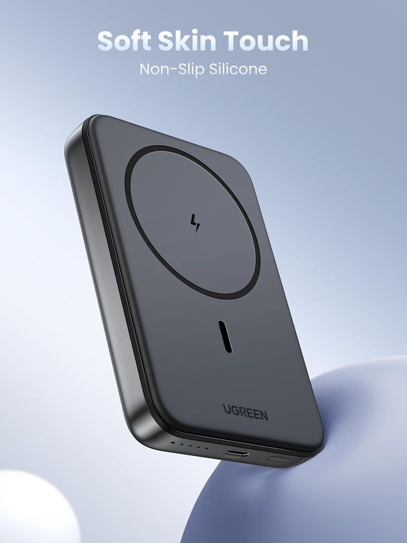 Banco de energía magnético UGREEN 10,000mAh Inalámbrico PD 20W Negro-4