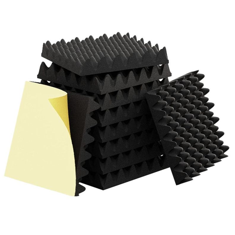 Pack de 12 Paneles Acústicos De Espuma Adhesivos Aislantes De Sonido-0