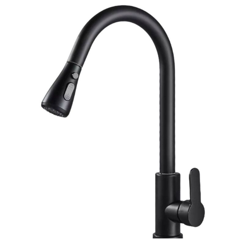 Grifo De Cocina Con Rociador Extraíble Llave Monomando Lavaplatos-0