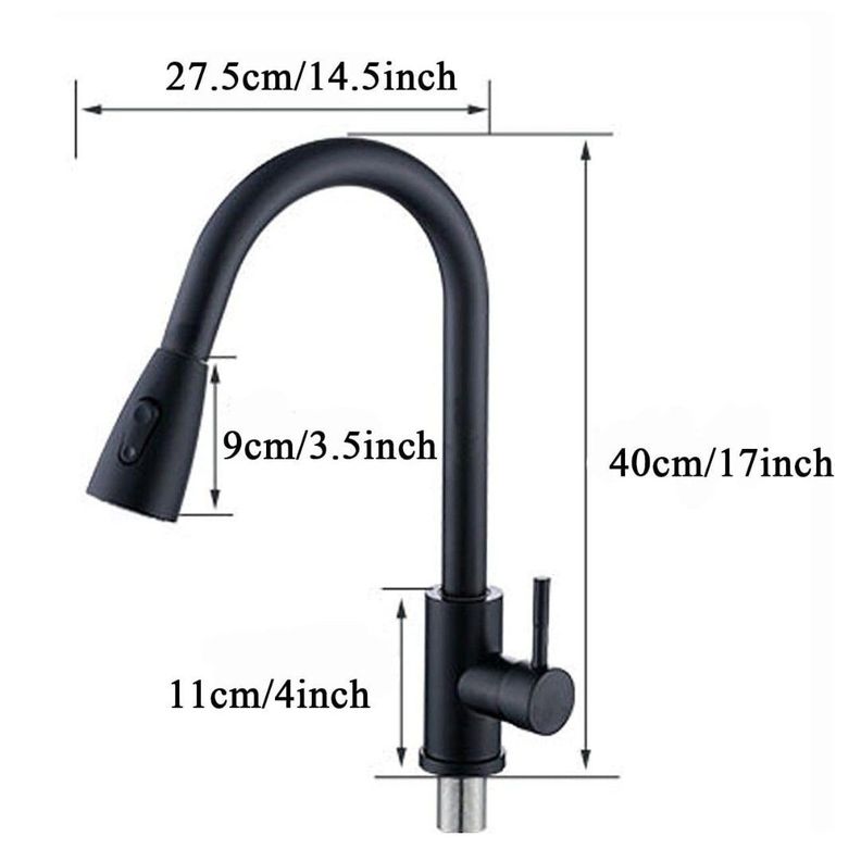 Grifo De Cocina Con Rociador Extraíble Llave Monomando Lavaplatos-2