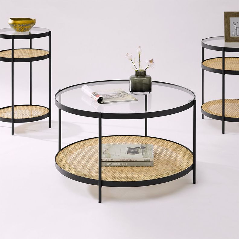 Mesa de Centro Linn Mimbre Natural-5