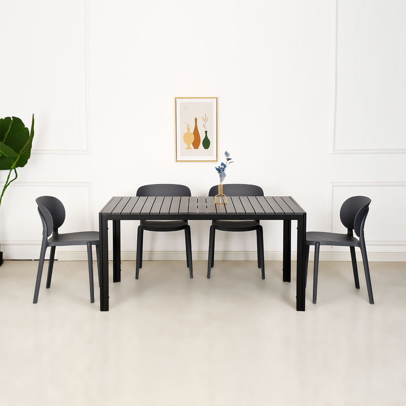 Mesa Exterior Happy Negra 150cm-4