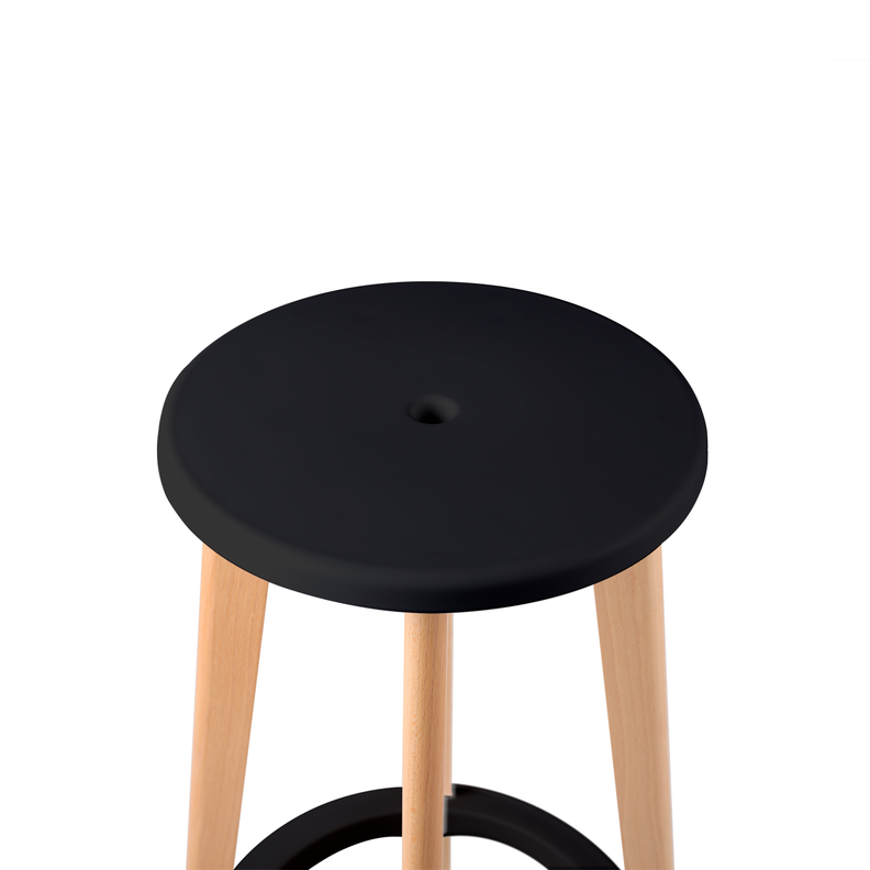 Taburete Moonlight Alto Natural Negro-1