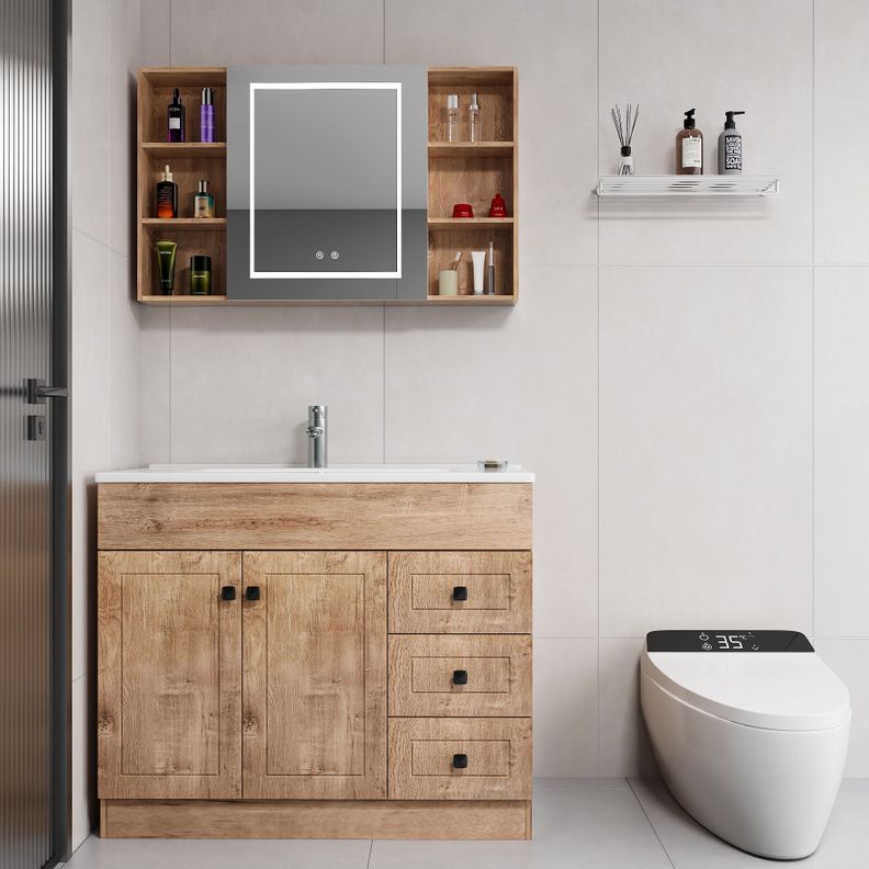 Mueble Botiquin Espejo LED Antiempañante Domsa MMR-100 Wood - 98x80x14cm-3