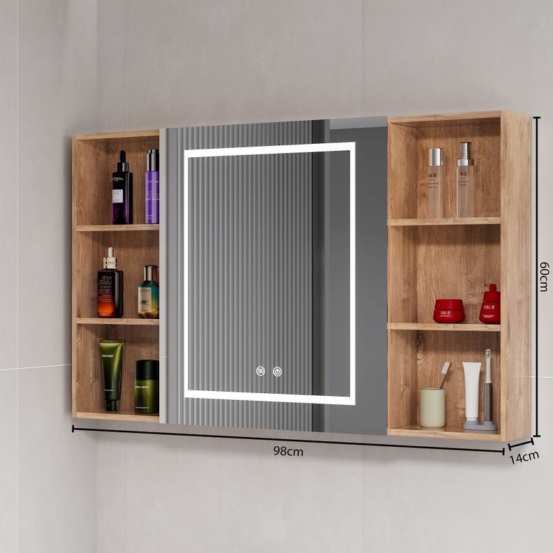 Mueble Botiquin Espejo LED Antiempañante Domsa MMR-100 Wood - 98x80x14cm-4