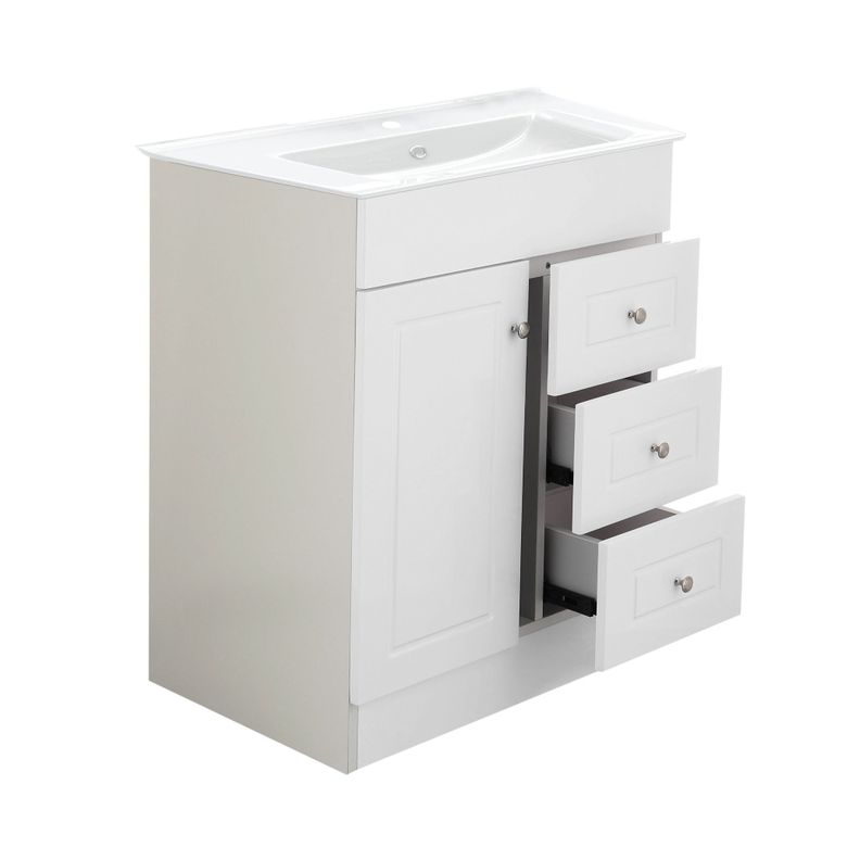 Kit Mueble Vanitorio Domsa Color Blanco B60-PHNB+P-60-3