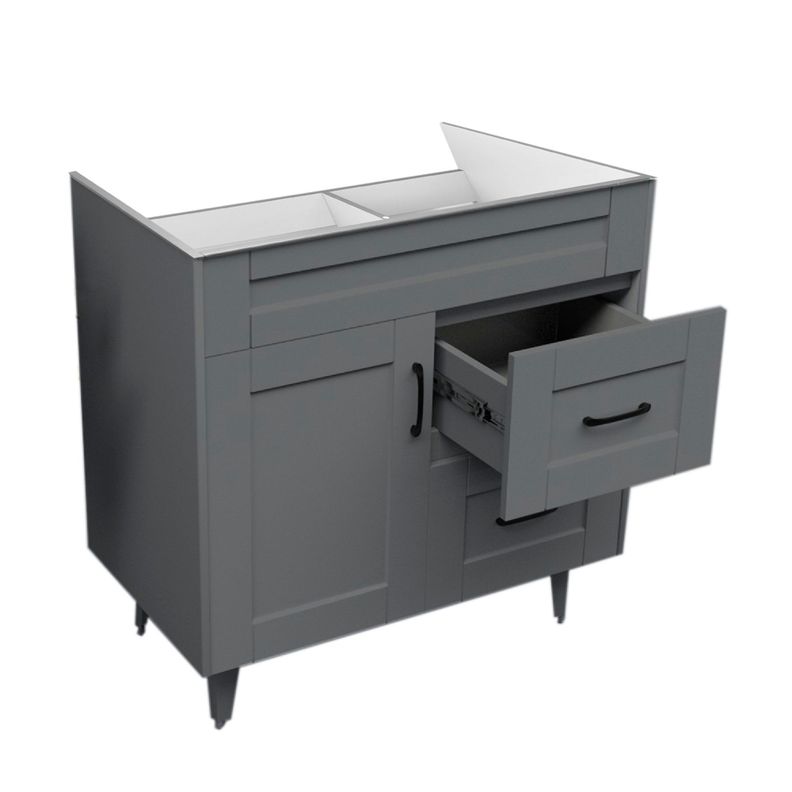 Mueble Vanitorio Domsa 80SK Gris (Sin Cubierta)-3
