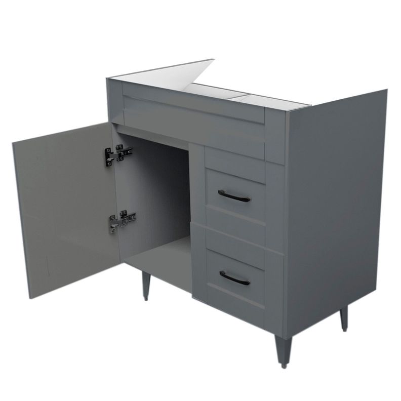 Mueble Vanitorio Domsa 80SK Gris (Sin Cubierta)-4