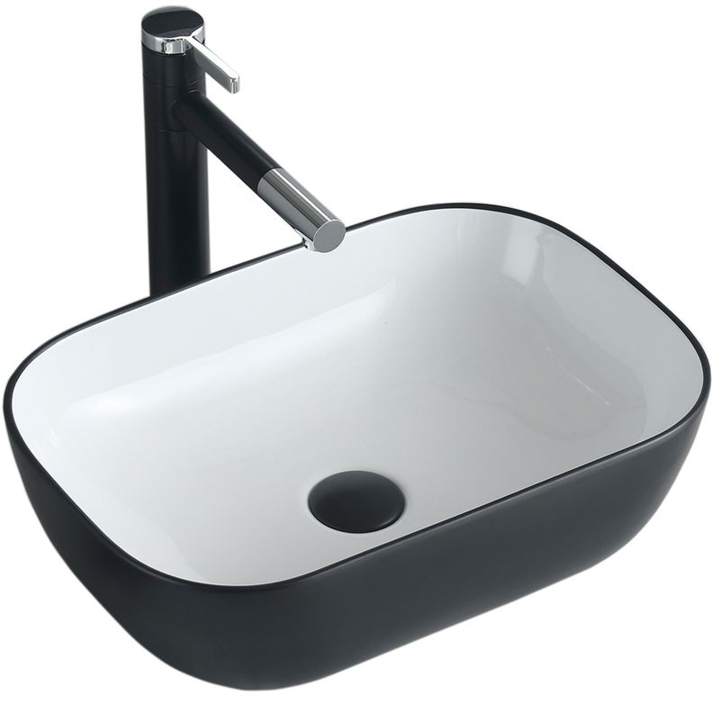 Lavamanos Sobreponer Domsa SLC895-BLACK OR WHITE-2