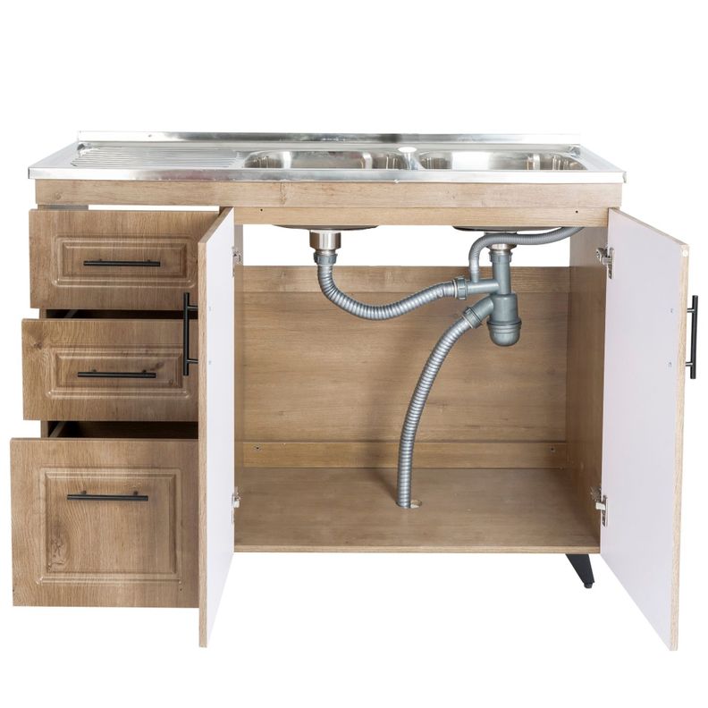 Kit Mueble Lavaplatos Domsa PVC120WI-2