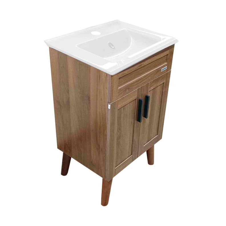 Kit Mueble Vanitorio Domsa Elegance Nogal BM6047+P-60-2