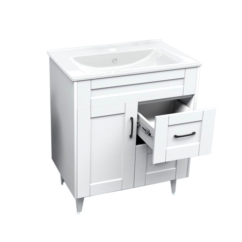 Kit Mueble Vanitorio Domsa Deluxe Blanco 70SK+P-70-3