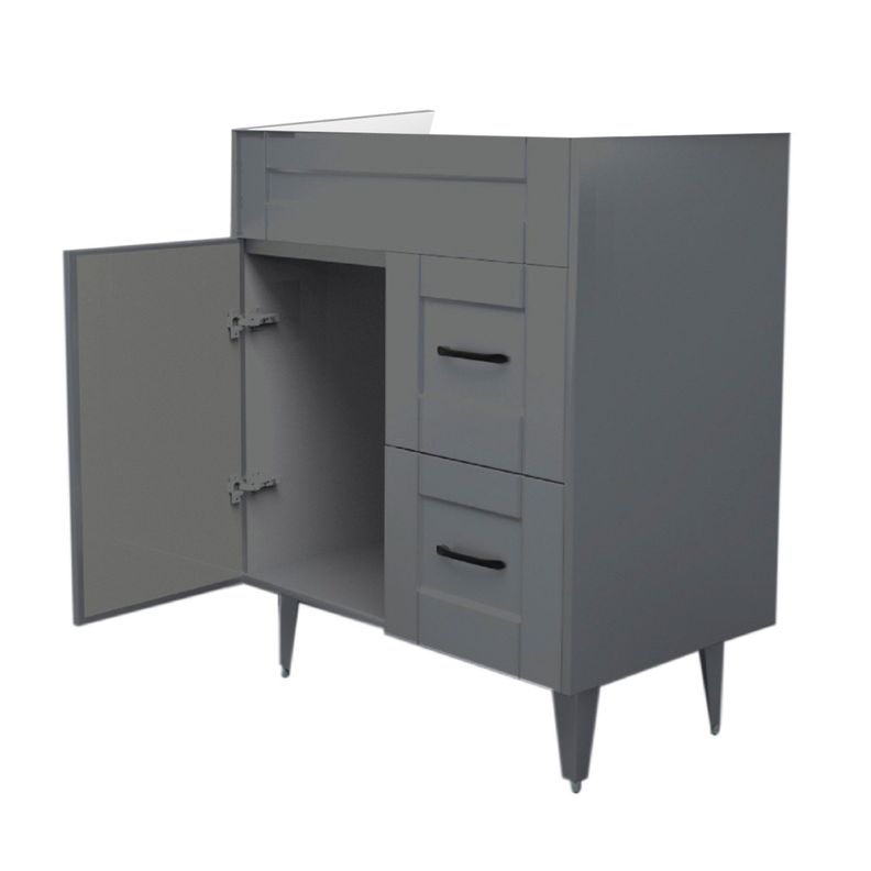Mueble Vanitorio Domsa 70SK Gris (Sin Cubierta)-4