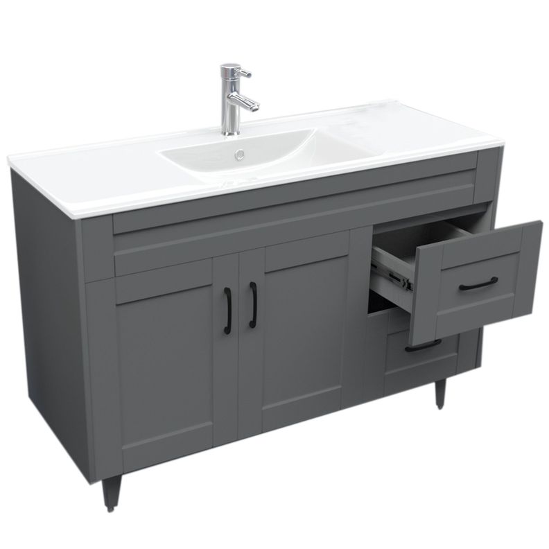 Mueble Vanitorio Domsa 120SK Gris (Sin Cubierta)-3
